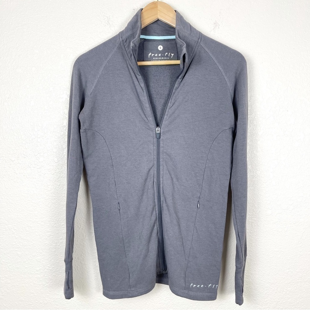 Free Fly Performance Bamboo Apparel Long‎ Sleeve Zip Front Jacket Sz Small Wmn